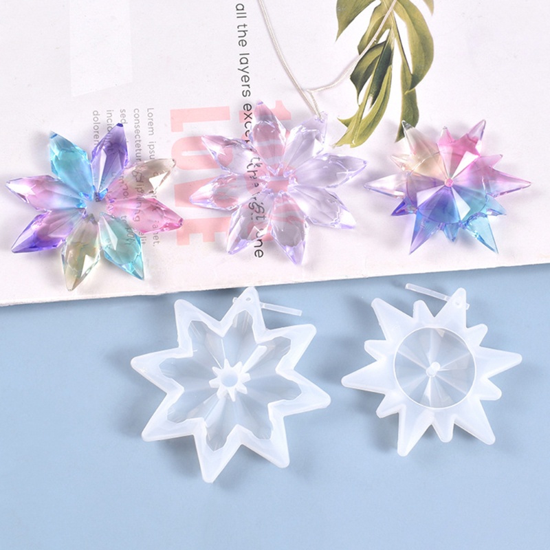 SIY  Crystal Epoxy Resin Mold Christmas Ornaments Snowflake Pendant Casting Silicone Mould DIY Crafts Jewelry Making Tools