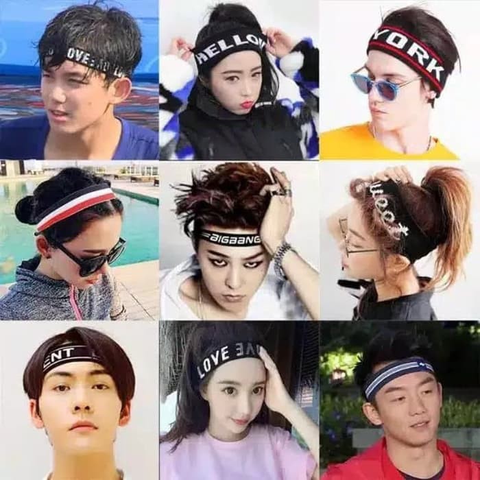 TBI Trendy Sport Headband KPOP BTS Korean Bandana Ikat Kepala Lari Fitness