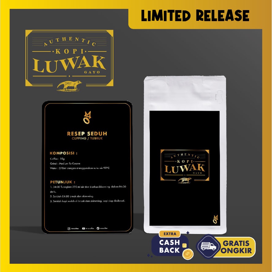 

Biji Kopi Luwak Liar Aceh Gayo 100g | Asli Kopi Aceh Luwak LIMITED!