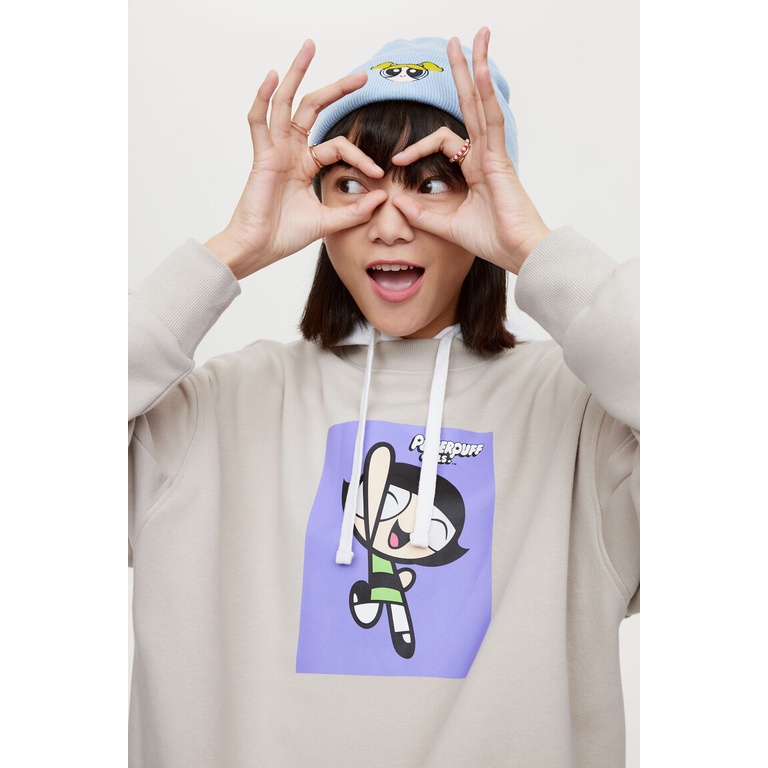 Hoodie H&amp;M PowerPuff Girls Cartoon Hoodie Hnm Wanita Pria Sweater PowerPuff Girls