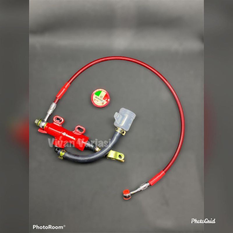 Master rem belakang tonjokan brembo plus Selang Rem 60cm Satria fu vixion
