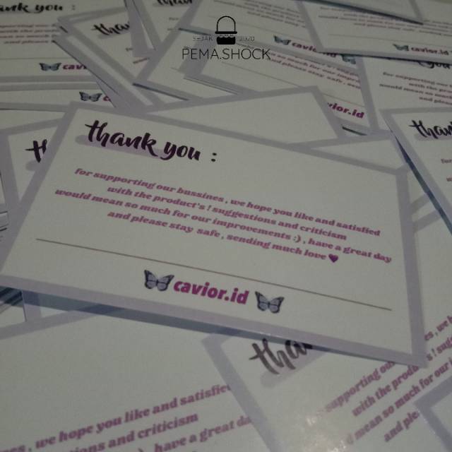 

Cetak Custom Thank You Card 50 pcs