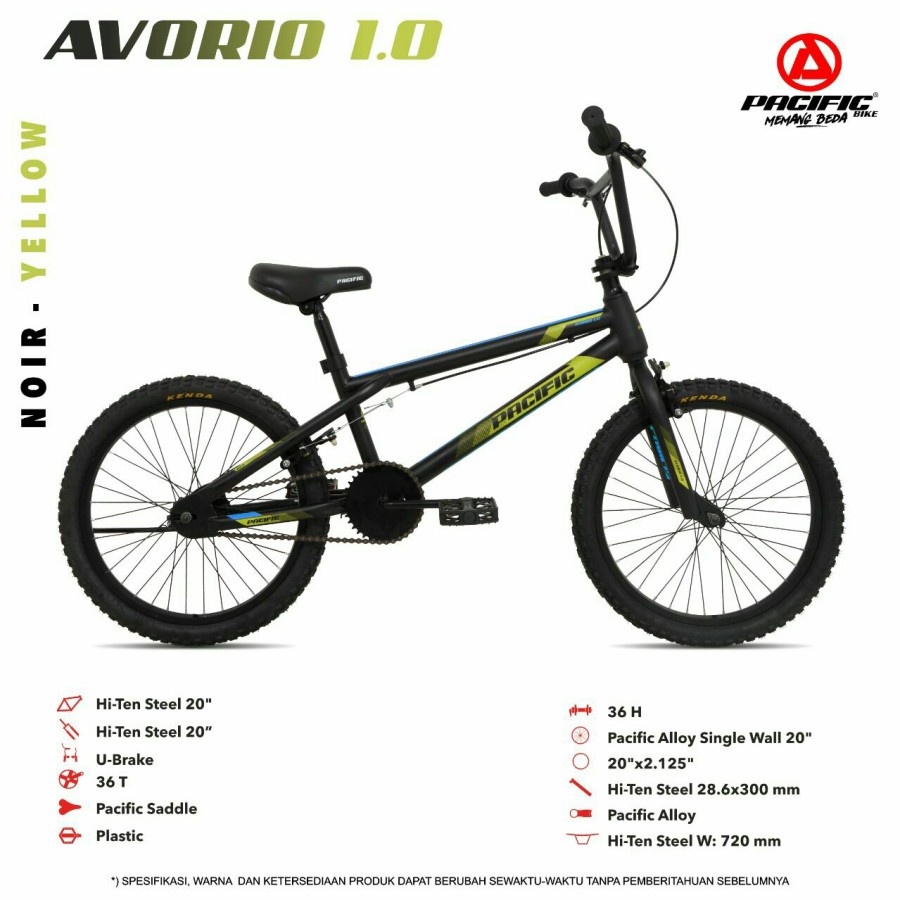 Instan Sepeda Anak Remaja BMX Pacific AVORIO 1.0 20 Inch Garansi SNI-2