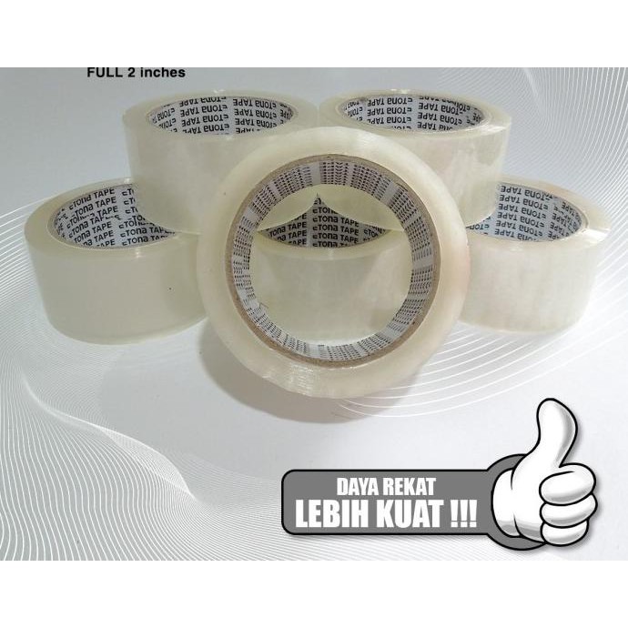 

Etona Lakban 48 Mm X 90 Yard Bening/ Coklat. 1 Karton 72 Pcs - Putih Leovivi96Out