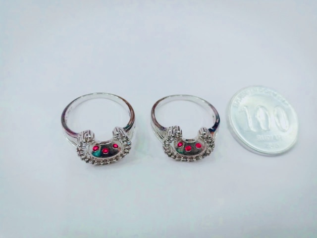 Cincin wanita , yaxiya , xuping , lapis emas putih