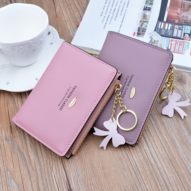 Dompet Wanita Lipat Gilgas Resleting Ori Polos Premium Dompet Wallet Kartu Kulit PU Leather Murah Lucu Kekinian