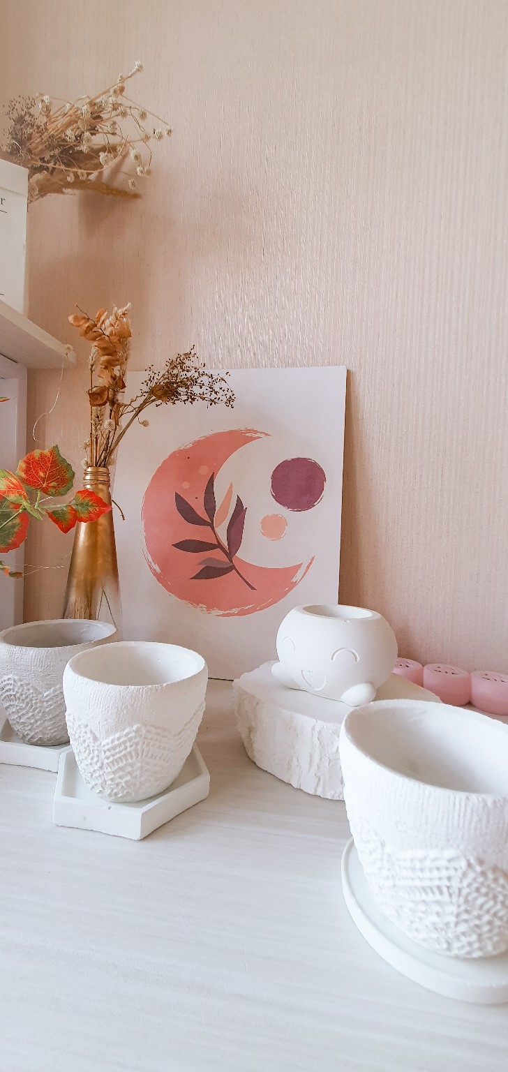 [tdp 33] Alas Tatakan Coaster Semen Concrete Tanaman Sukulen Dekorasi Indoor Hias Unik Kecil Diy