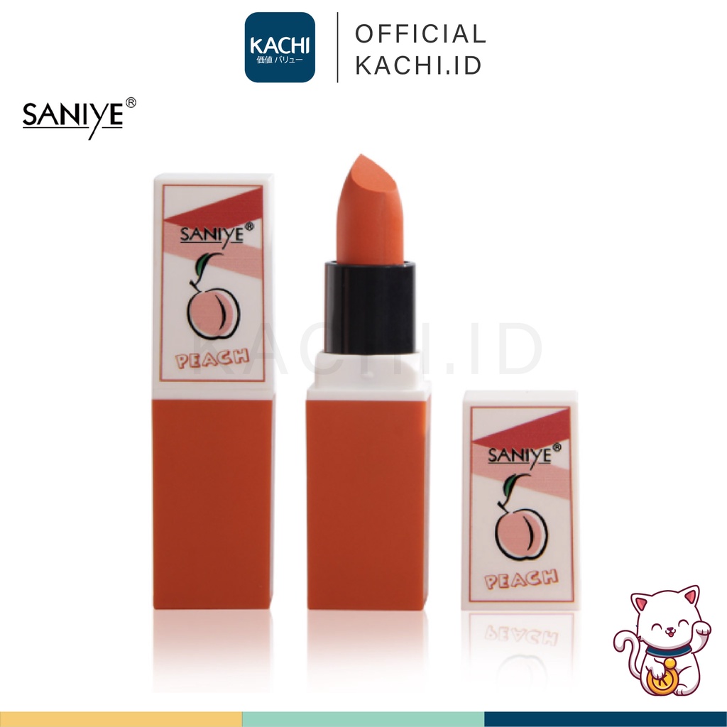 KACHI - SANIYE Fruit Lipstick Velvet Matte Lipstik 6 Warna Moisturizing SA012