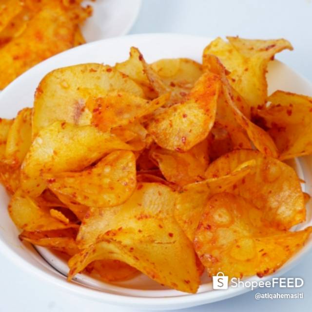 

Keripik Singkong Pedas. Kriola (Singkong sambel cabai berkualitas)