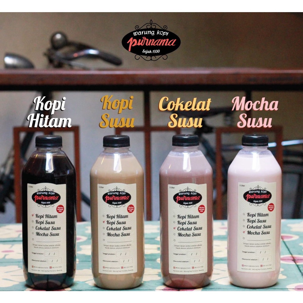 

READY BEKASI 02 NOV 2024 - 1 LITER 1 LT 1000ML KOPI SUSU COKELAT HITAM MOCCA PURNAMA BANDUNG LEGENDARIS JAJANAN LEGIT ENAK HITS
