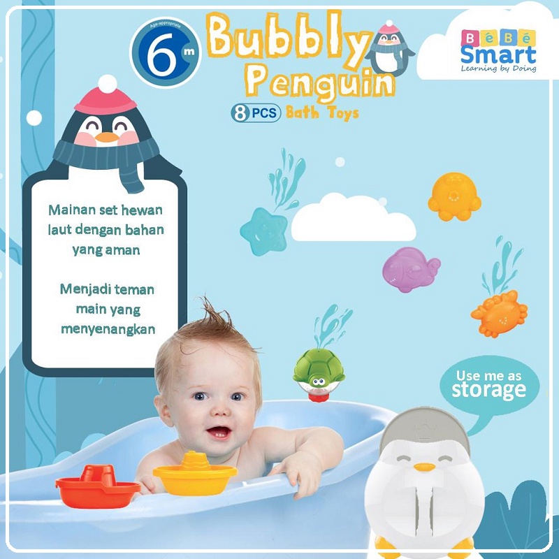 Bebe Smart Bubbly Penguin Bath Toys