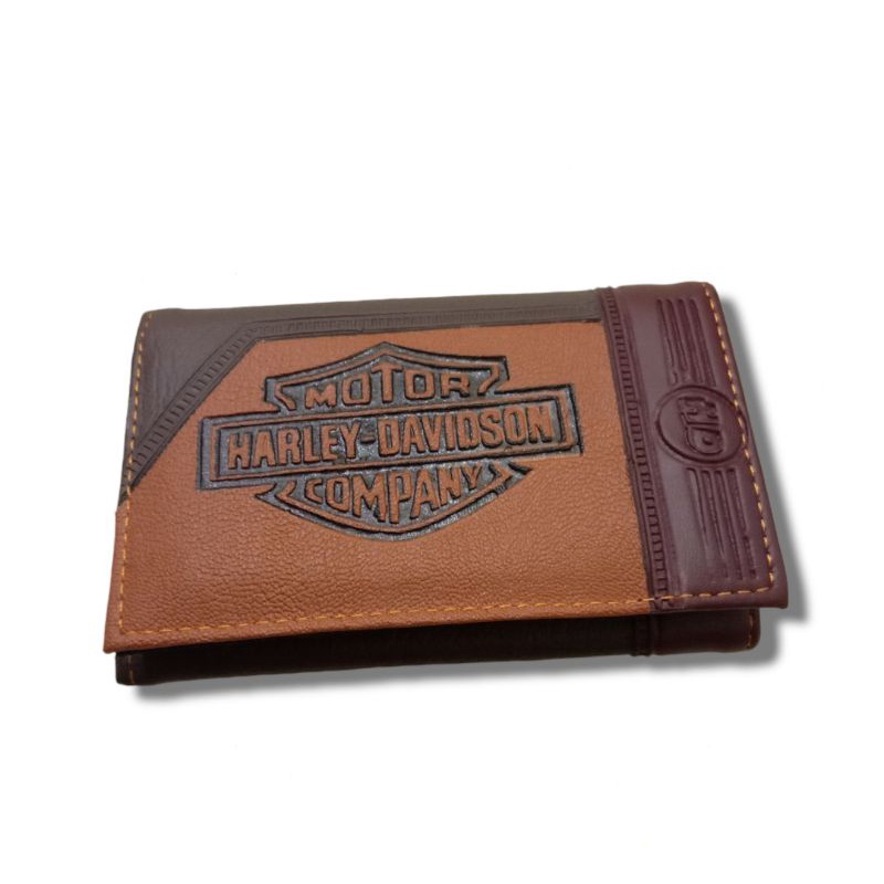 Dompet Pria Harley Davidson Model Distro/ Dompet Panjang Berdiri Kulit PU Murah