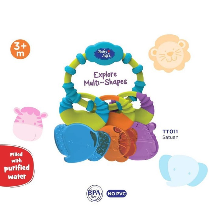 Baby Safe Fun Shapes Teether - TT011 / Gigitan Bayi