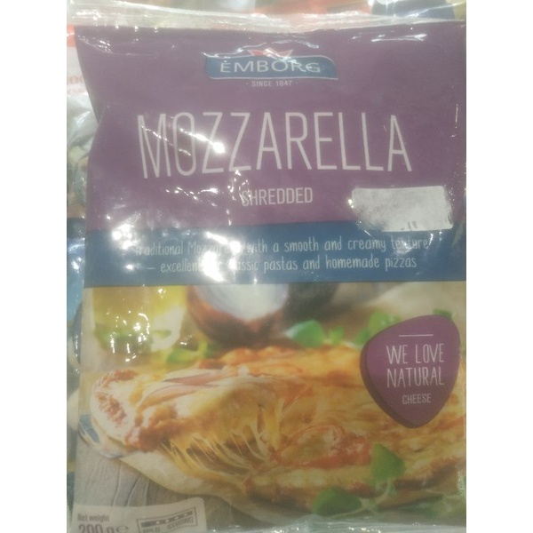 

keju mozzarella parut shredded 200gr