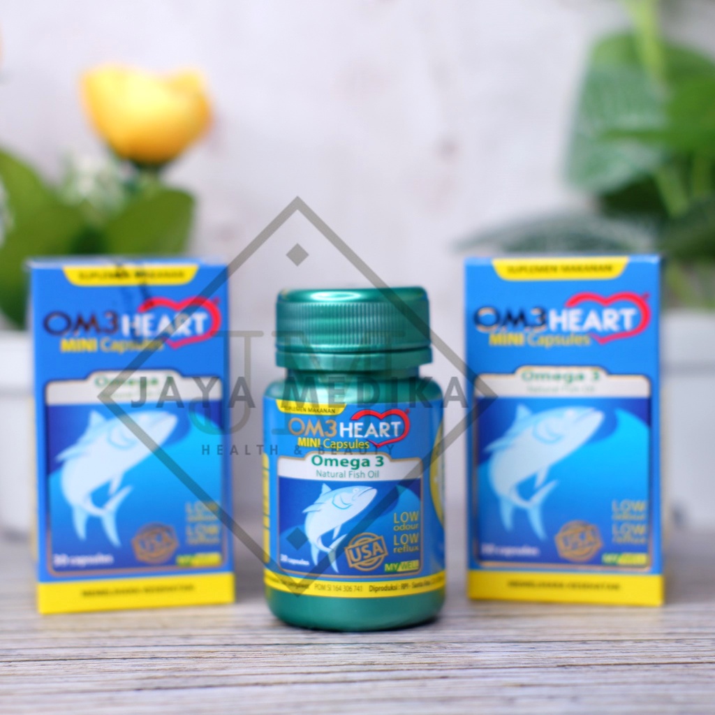 Om3Heart Mini Omega 3 Natural Fish Oil isi 30 Capsul