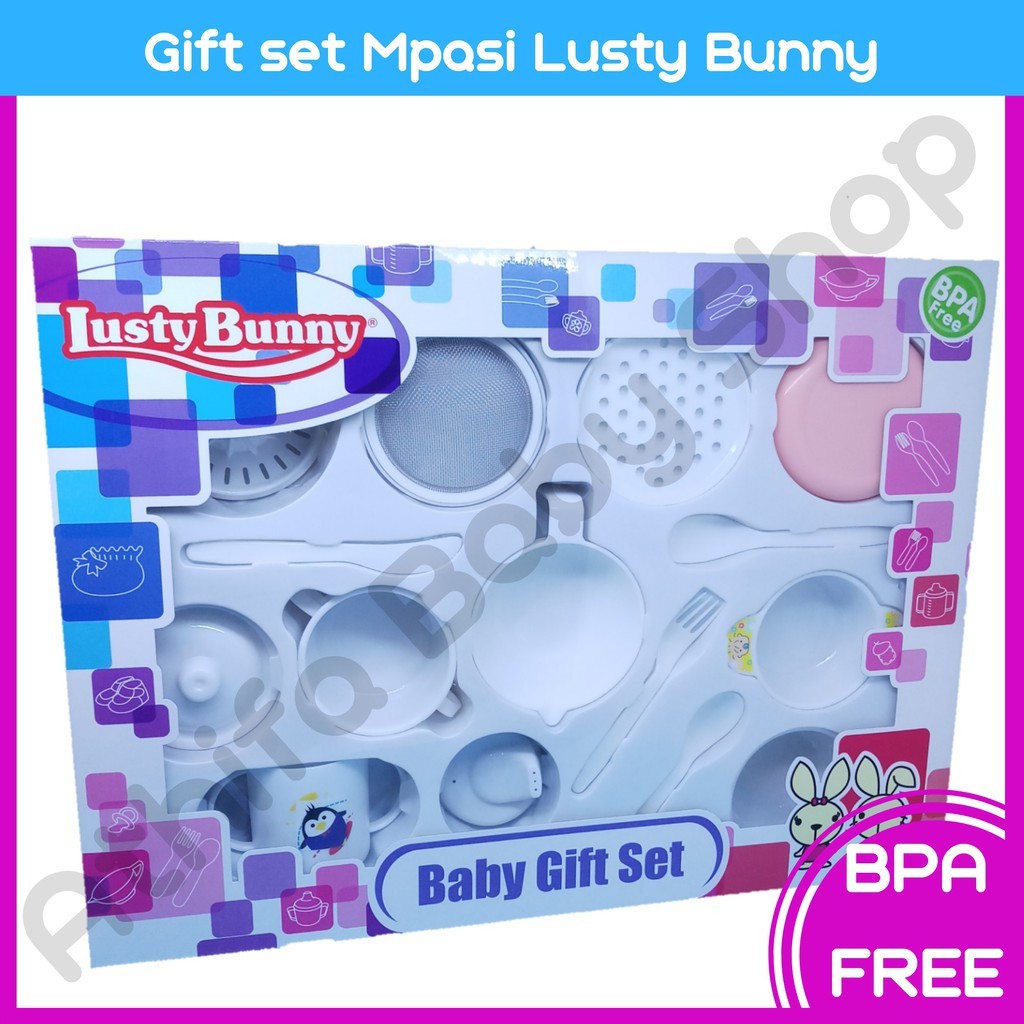 Lusty Bunny Feeding Set Tempat Makan Bayi Food Maker Lustybunny LB-1883 Perasan Jeruk