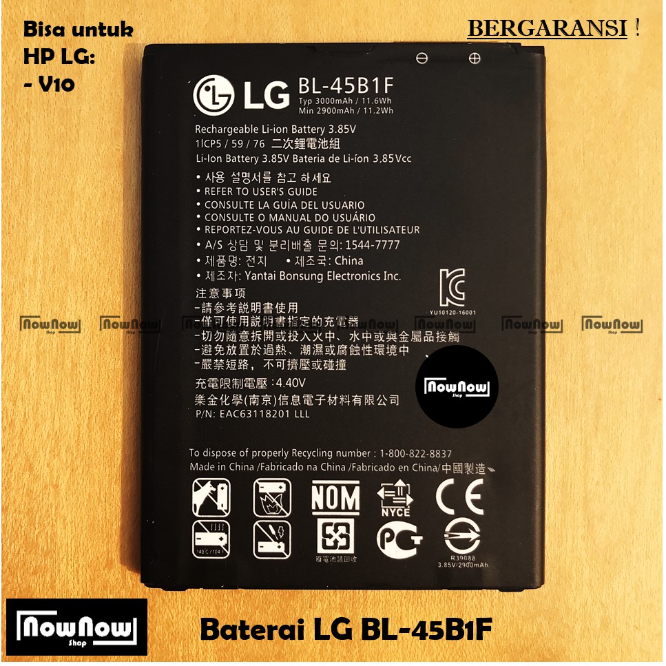 Baterai LG V10 Stylus 2 K520 BL-45B1F BL45B1F LG G2 Stylus K320 Stylus 2 Plus H900 H901 H960 H968 H961N VS900 VS990 F600 K520DY Original Batre Batrai Battery HP