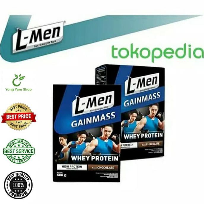 L-Men Gain Mass 500gr Lmen Gainmass Susu Whey Protein Suplemen Fitness