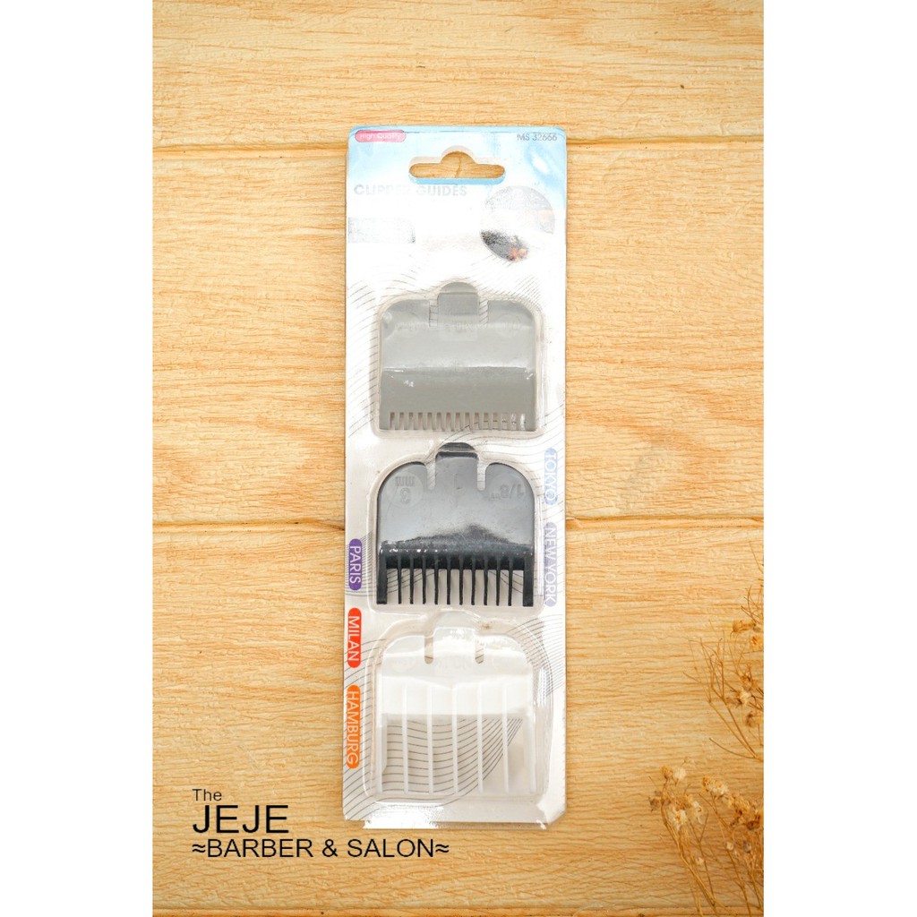 JEJE 3pcs Sepatu Clipper Klipper WAHL Comb universal ukuran 0.5, 1, dan 1.5 untuk berbagai jenis merek