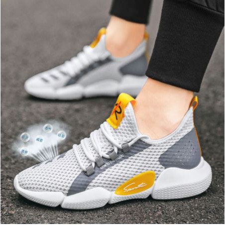 Sepatu Sneakers Pria Kasual Original Sepatu Cowok Sneaker Korean Style Sepatu Pria Tali Elastis