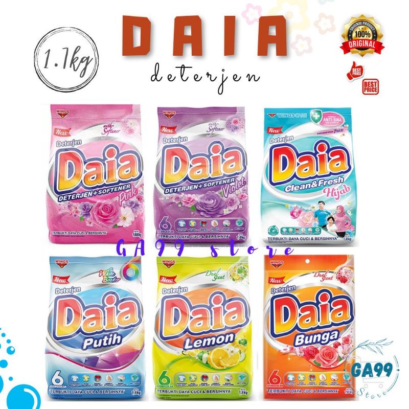 Daia Deterjen Softener 1,7 Kg & 850 Gram All Varian Tanpa Hadiah Piring