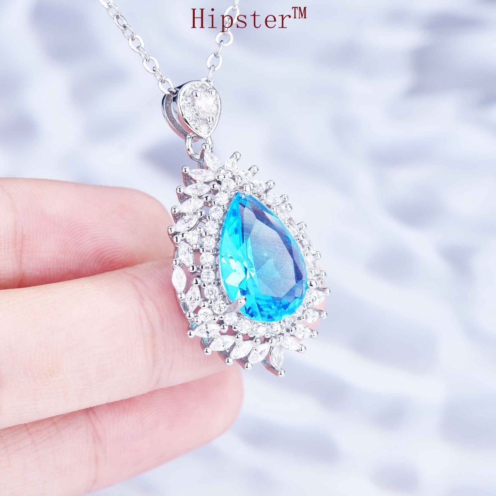 Gao Ding Jewelry Topaz Colored Gems Set Luxury Necklace Earrings Opening Rings Pendants Women