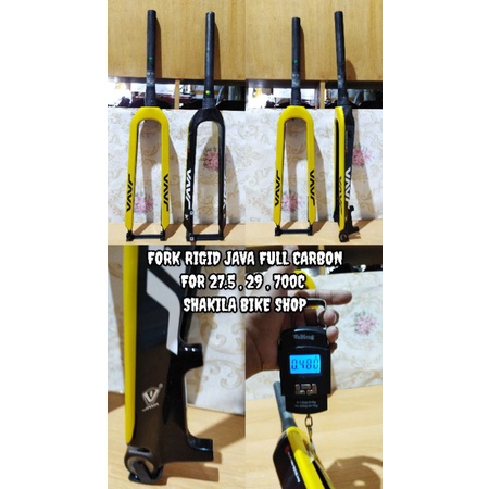 FORK RIGID JAVA FULL CARBON 27.5 29 700 TAPPER DISK BRAKE