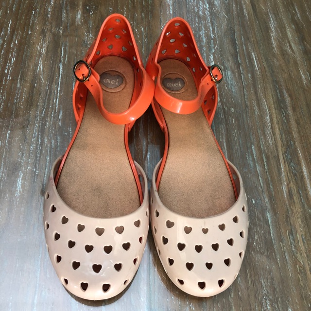 Melissa orange sandal preloved second bekas