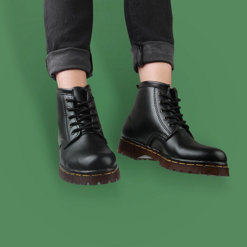 ☀ REV STORE ☀ Sepatu Boots Docmart Wanita Classic / Sepatu Docmart Warna Maron Original Evr