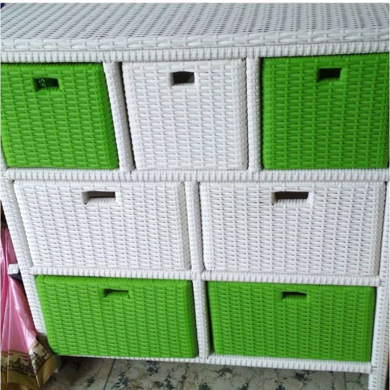 LEMARI LACI 7 ASLI ROTAN