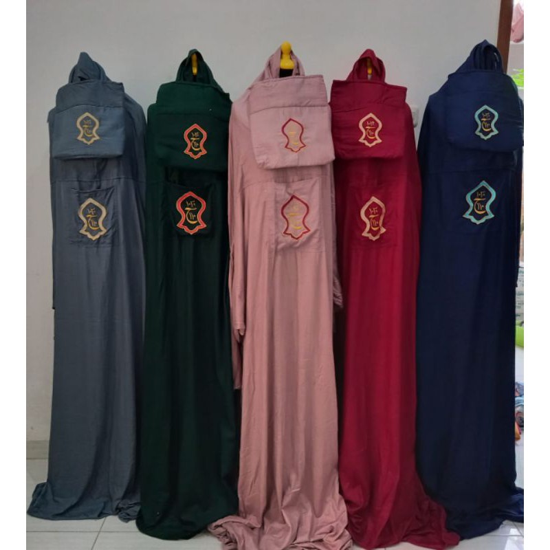 mukena hadramaut terompah jumbo berbahan  rayon