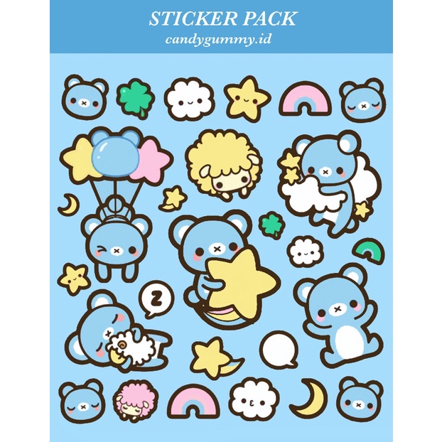 

Cute Sticker Blue Bear