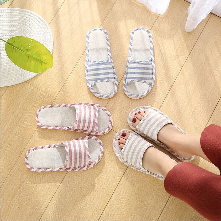 Sendal rumah santai Flip Flops Indoor Belang