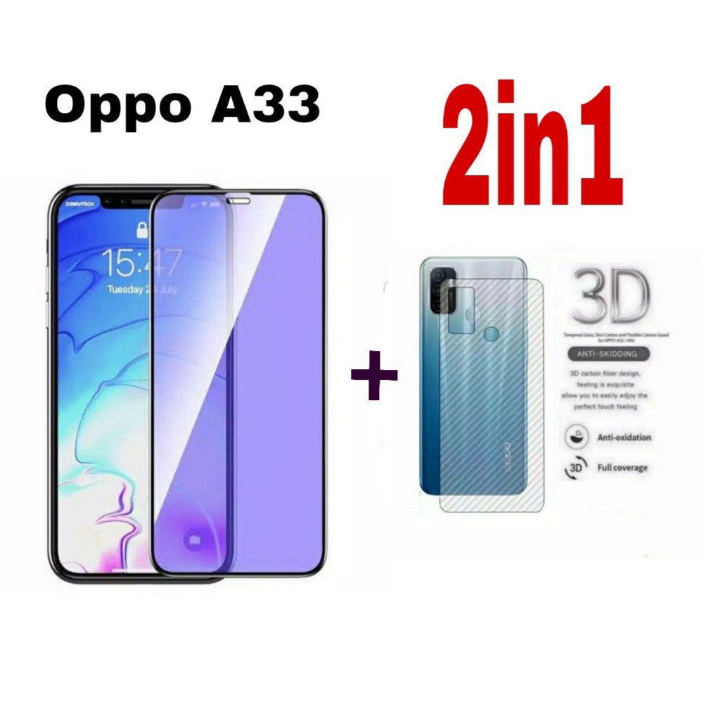 PROMO Tempered Glass Warna OPPO A33 Anti Gores Kaca Full Layar Premium Quality