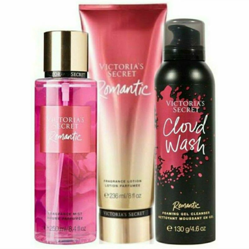 VICTORIA'S SECRET VS ROMANTIC FLORAL PINK PETALS SHEER MUSK FALLING FOR YOU SERIES FULLSIZE TRAVELSIZE ROLLERBALL BODY LOTION MIST EAU DE PARFUM EDP