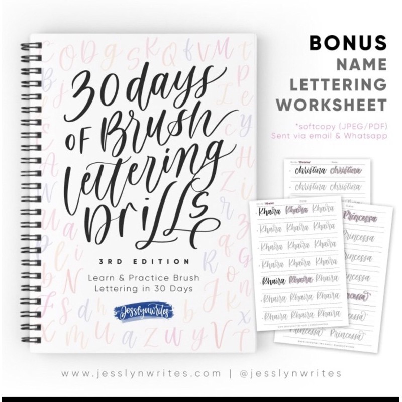 

Belajar lettering Jesslynwrites 30 days of brush lettering drills