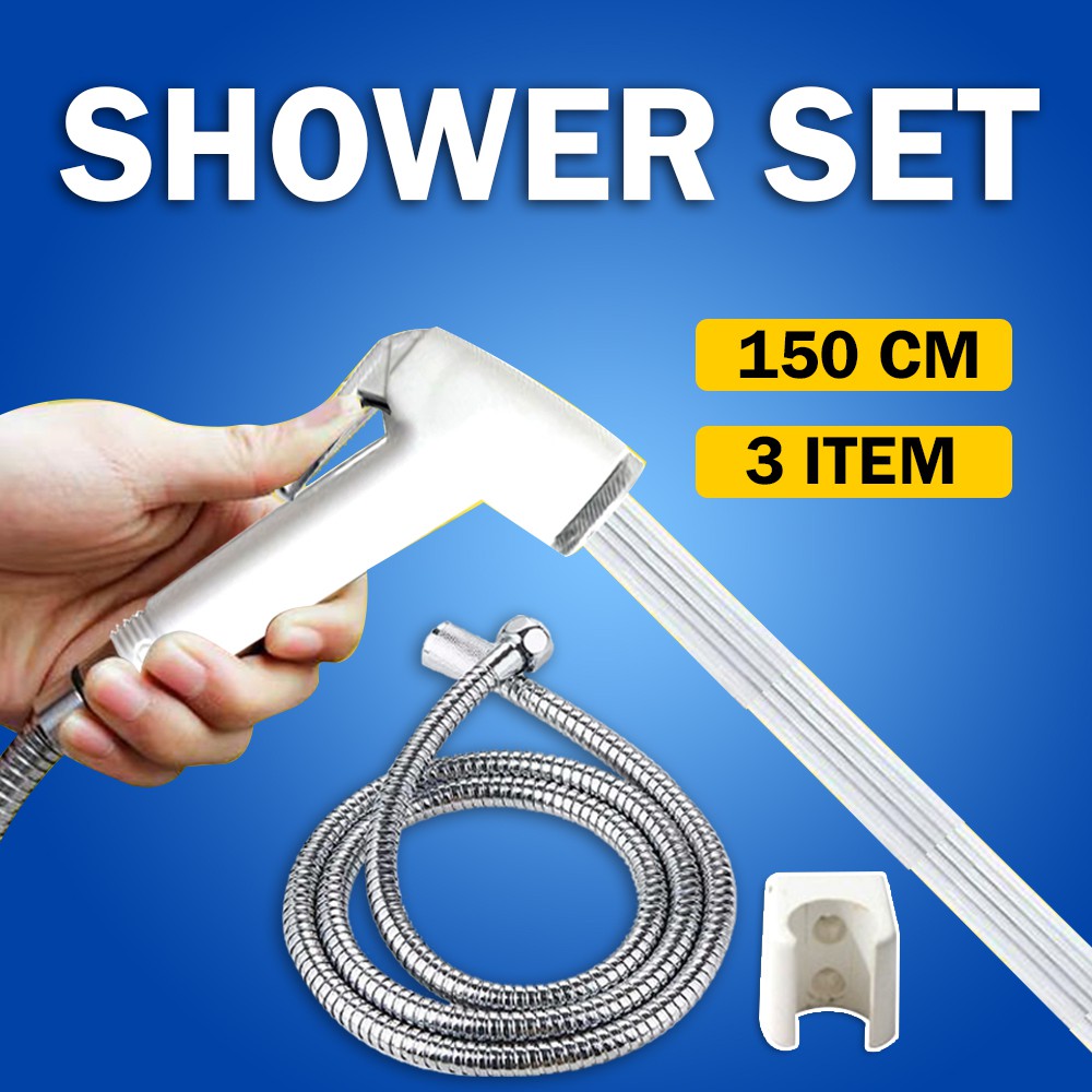 JET SHOWER BIDET PUTIH/ SEMPROTAN TOILET SHOWER JET  KLOSET WC KAMAR MANDI / KERAN SEMPROT BIDET