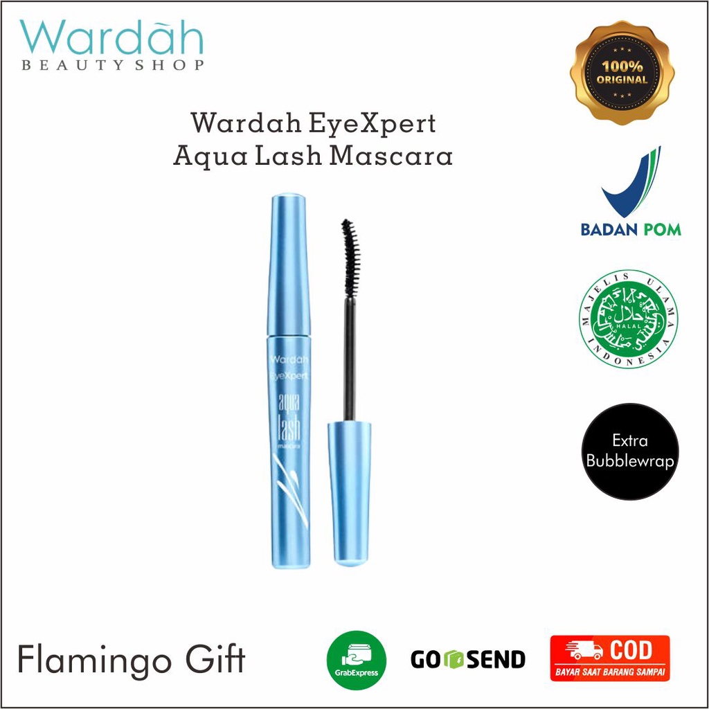 ORIGINAL Wardah EyeXpert Aqua Lash Mascara Hitam Maskara