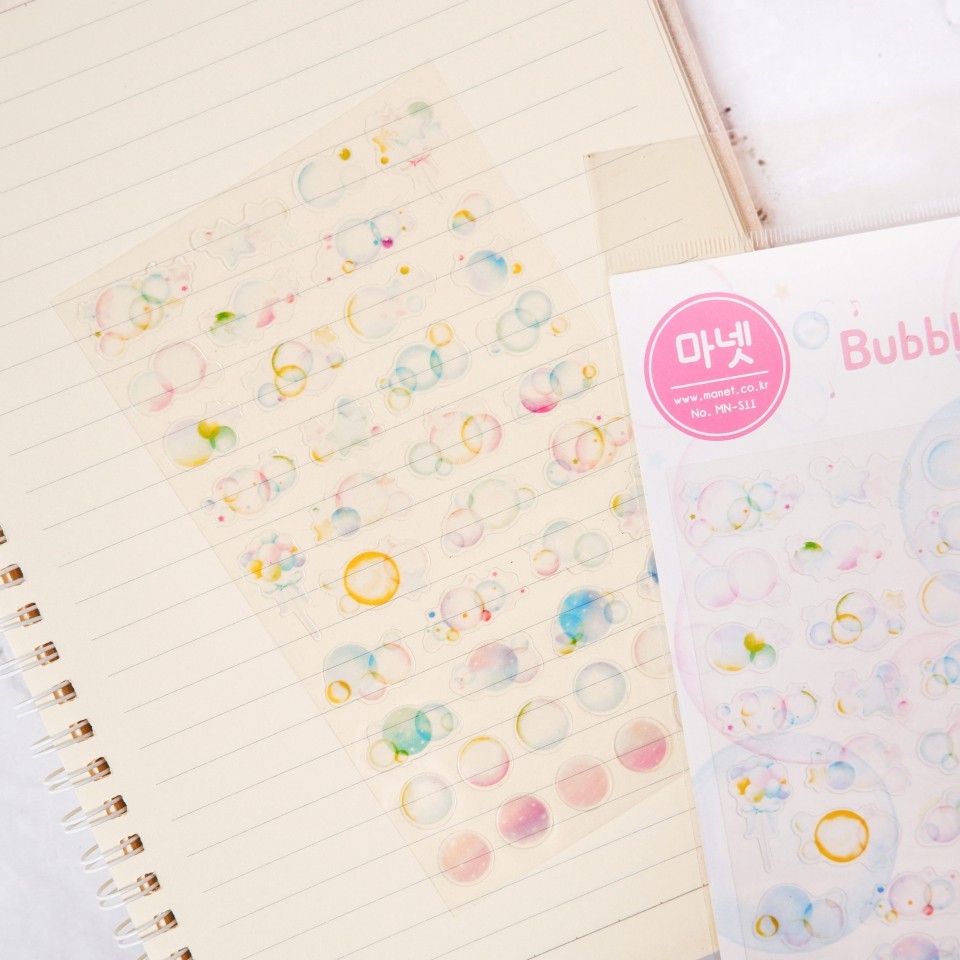 

Monet Bubble Diary Deco Stickers / Sticker Dekorasi