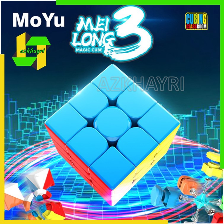 Moyu Meilong 3x3x3 4x4x4 Rubik Kubus Magic Cube Stickerless Puzzle Mainan Rubiks