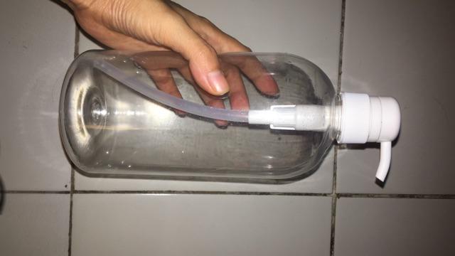 Botol Bening Dan Hdpe Tutup Pump Ukuran 1000 Ml