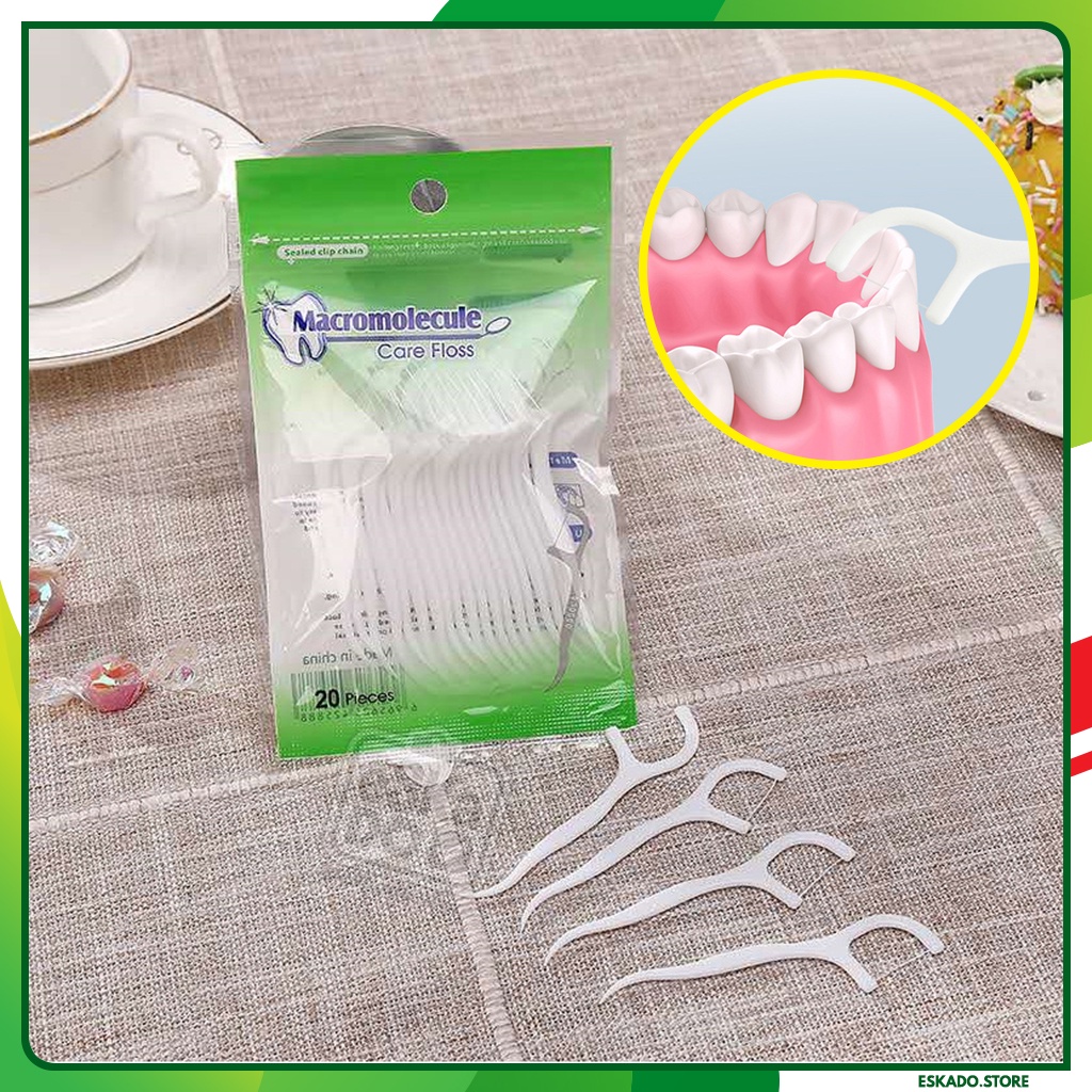 Dental Floss Benang Tusuk Gigi isi 20pcs High Quality Higienis