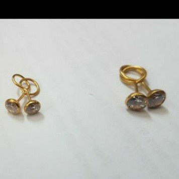 Anting toge loop loops emas asli 375 / 700 1 gram 1gr 1g 1gram