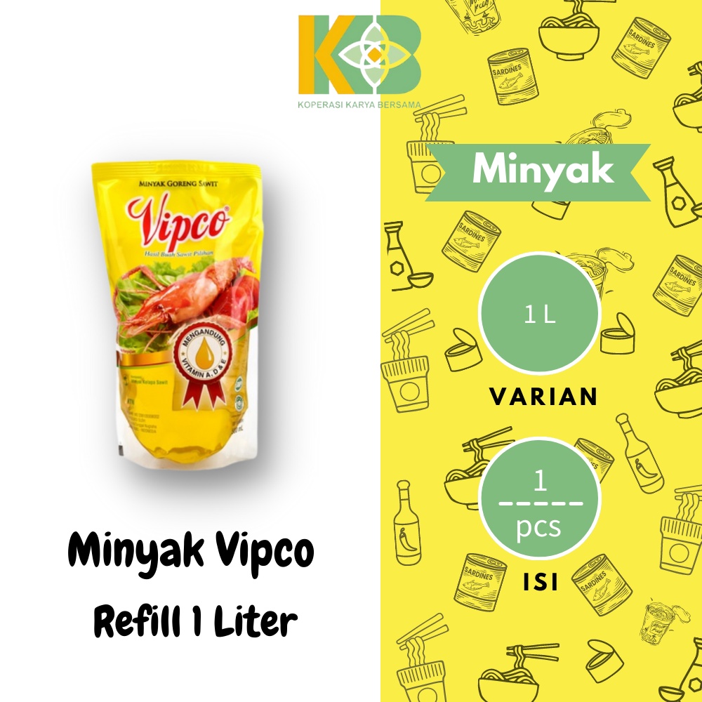 

Minyak Goreng Vipco Refill 1 Liter / Satuan