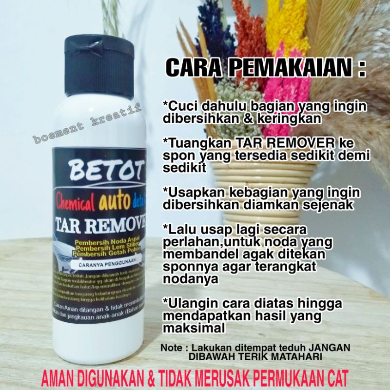 Penghilang aspal / pembersih aspal / lem bekas stiker / getah pohon / bekas serangga bonus spon aplicator