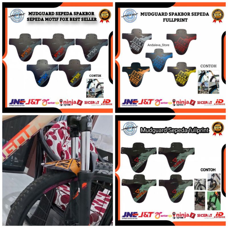 [PROMO] Spakbor Sepeda Motif ROCKSHOCX FOX THRILL / Mudguard Sepeda Mtb / Fender Sepeda Mtb - Slebor