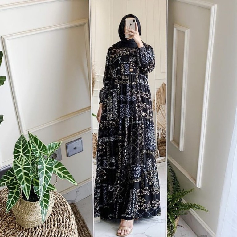 HOPYLOVY - Maxi Dress Wanita Riani