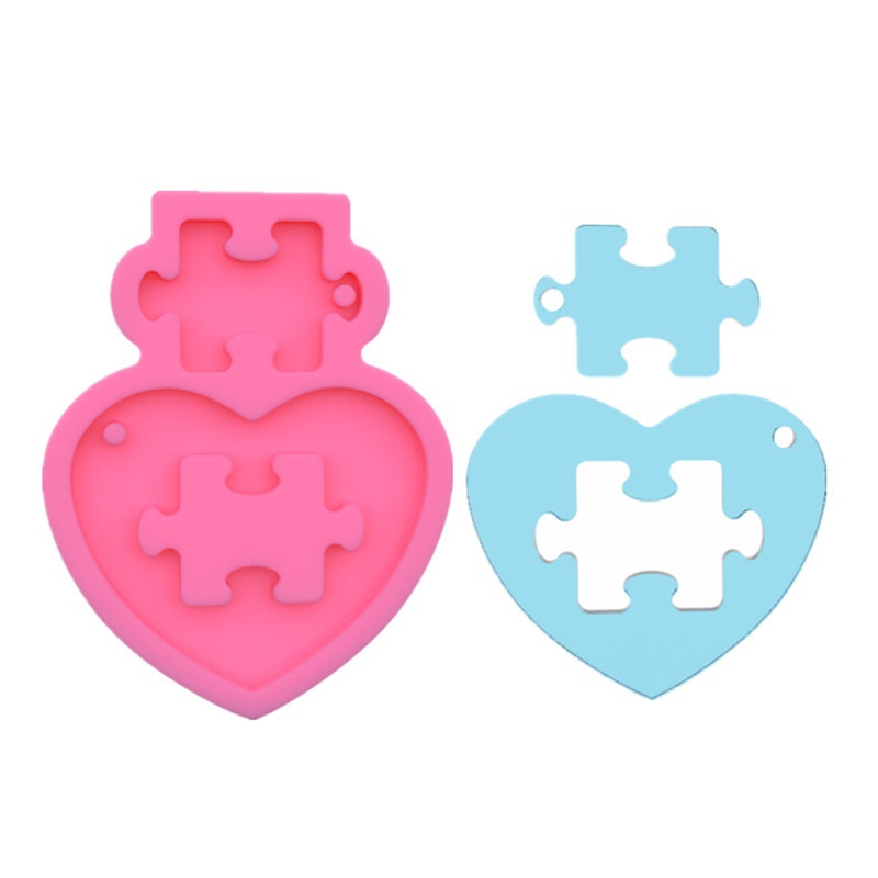 SIY  Super Glossy Love Heart Keychain Crystal Epoxy Resin Mold Pendant Silicone Mould