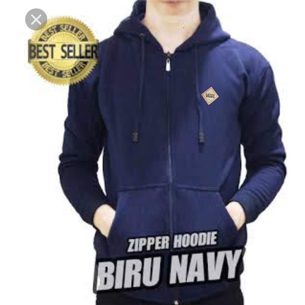 Hoodie Zipper Oversize Logo Tempel Kulit Vans Ukuran M L XL XXL
