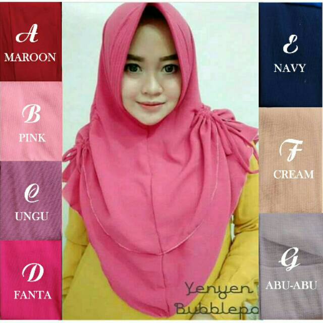 Jilbab pastan Yenyen serut kanan kiri | hijab instan | Jilbab Serut | Jilbab Instan | jilbab pasmina